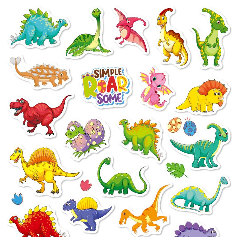5 Sets of Stickers for Boys and Girls, Children's Water Cups, Window Stickers, DIY Cute Animals, Unicorns and Dinosaurs