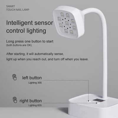 Mini LED UV Table Lamp Rechargeable Nail Lamp 360° Bendable Gel Nail Polishing Lamp Quick Dry Manicure Salon Wireless Nail Dryer