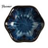 Photogenic Serving Dish Ceramic Small Dipping Plate, with Lotus Leaf Texture, Tea Room Easy Cleaning Soy Bowl, for Restaurants Parties Holidays