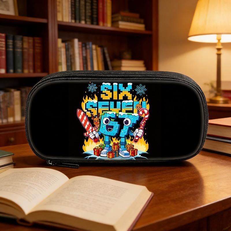 Funny Meme 67 Six Seven Italian Brainrot Christmas Pencil Case Pencilcases Pen Box for Student Bags School Supplies Stationery