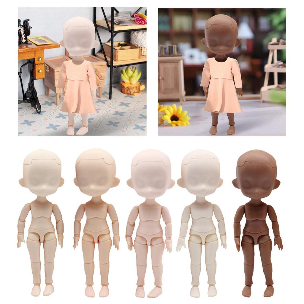 1:12 Flexible Joint Doll Body Model PP Figure Rotatable Nude DIY