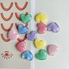 6pcs Glitter colored loving heart Fridge Magnet Photo Wall message board Magnetic Bulletin board decoration stickers Home Decor