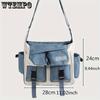 Casual Crossbody Bag, Large Capacity Nylon Shoulder Bag With Adjustable Strap For Outdoor, Trendy Streetwear Style Messenger Bag
