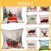 Luxuriöse Leinen-Weihnachtskissenhülle für Sofa und Auto Schönes festliches Design