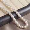 1String, AAA Natural Freshwater Pearls, White Oval Pearl Beads, 7-8mm, for DIY Jewelry Making, Unique Birthday Party Wedding Crafts, 36cm