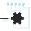 1Pcs 1 Male to 5 Female 3.5mm Audio Headphone Splitter  Phone Laptop MP3 Player