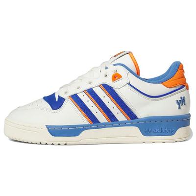 Rivalry Low 86 NYC - Baskets Unisexe Blanches Blanc-Teinté Bleu Royal Orange ID4781