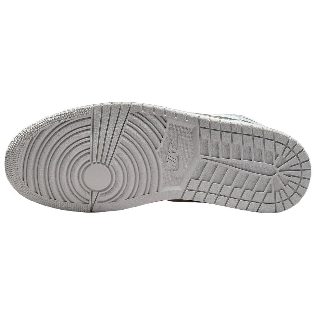 Baskets Unisexe Air Jordan 1 Mid SE Vert Oxydé Blanc Voile Gris Neutre FQ7720-103