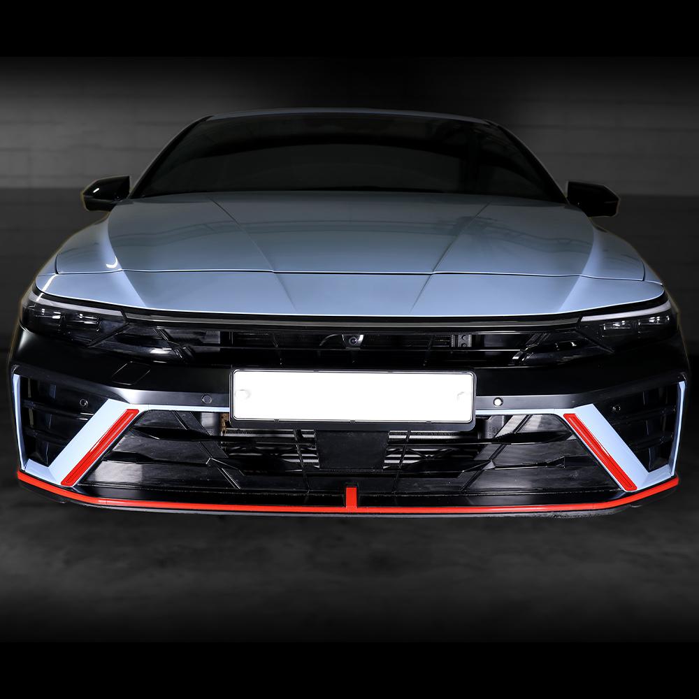 Red Front Bumper Decorative Strip For Hyundai Elantra CN7 N/CN7-line 2026 2026 Exterior Styling Decoration Accessories