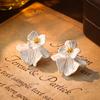 Sweet Flower Earrings Simple Fashion High Sense Stud Earrings Niche Versatile Elegant Earrings Women