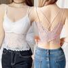 Soutien-gorge Camisole Push-Up Dentelle Papillon - Haut Bandeau Sans Dos Élégant pour Femmes