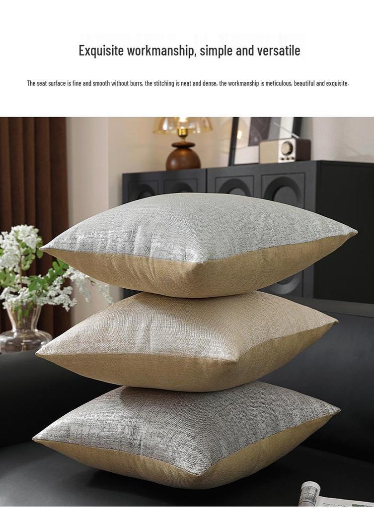 Light Luxury Ice Silk Cooling Pillowcase & Cushion Cover, for Office, Bedside, or Sofa (Pillow Insert Not Included)