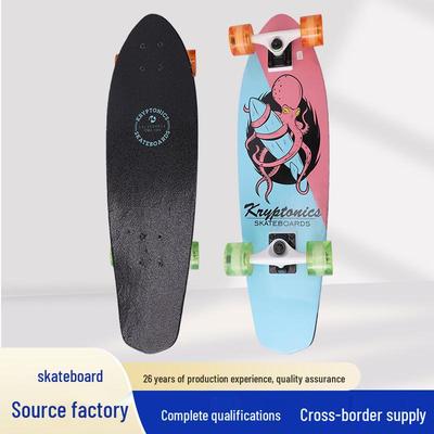 Unisex Maple Wooden Cruiser Skateboard - Ideal for Adults, Personalized Land Surfing Design