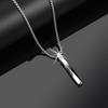 Men's Trendy Spiral Necklace: Minimalist Hip-Hop Pendant In Cool Titanium Steel
