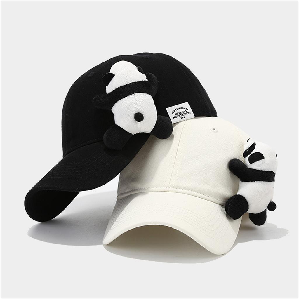 Women Chinese Panda Baseball Hat For Girls Women Unisex Panda Adjustable Hat Cute Stuffed Panda