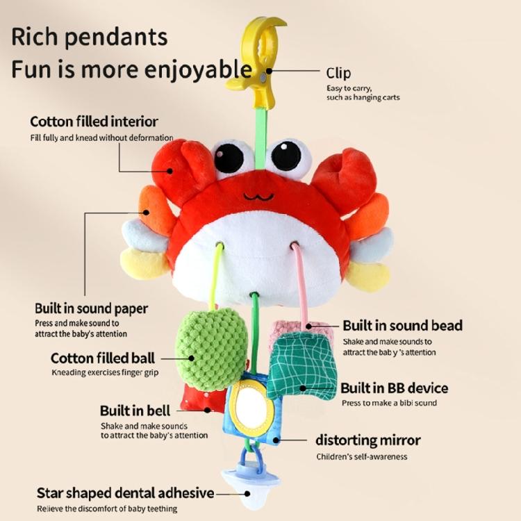 Baby Crib Mobile Toy With Calming Music Easy Clip On Sensory Development Toy Hanging Rattle For Crib And Stroller