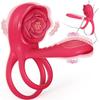 4 In 1 Penis Extender G Spot Clitoris Penis Vibrator, Adult Sex Toys Silicone Cock Ring Vibrator for Men