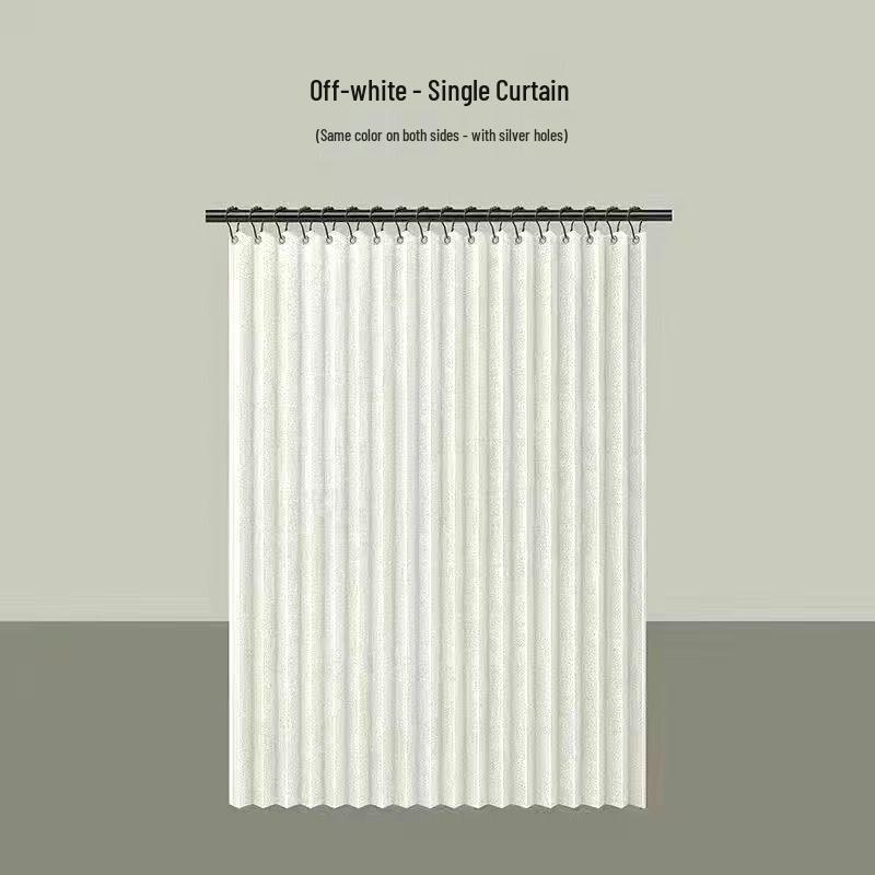 Magnetic No-Drill Waterproof Folding Shower Curtain Set for Bathroom Wet/Dry Separation