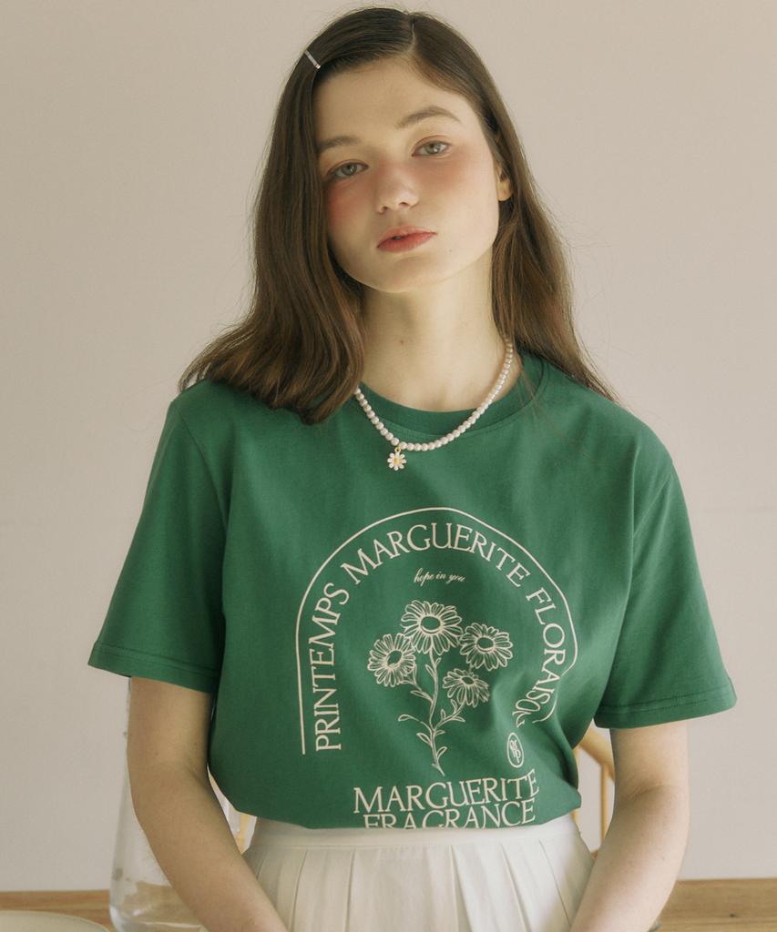 OURHOPE Marguerite T-Shirt - Green