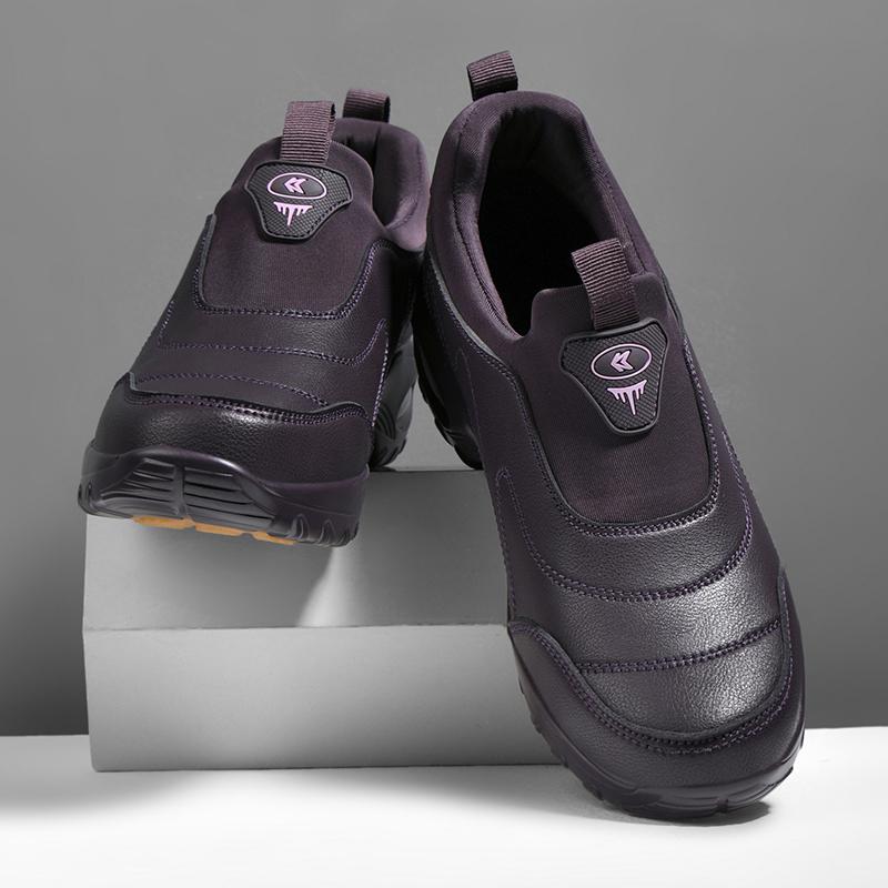 Fashion Air-cushion Walking Shoes for Women PU Leather Casual Sports Shoes Waterproof Ladies Slip-on Outdoor Shoes