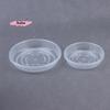 10Pcs Round Flower Pot Trays Clear Plastic Plant Saucers Desktop Trash Storage Bases for Home Garden