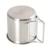 Edelstahl Campingbecher Outdoor Wandern Reisen Tee Kaffee Bier Tassen mit klappbarem Griff Wasserflasche.