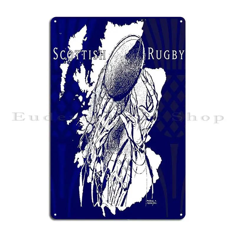 Scotland Rugby Six Nations Metal Plaque Living Room Living Room Character Wall Pub Tin Sign Poster