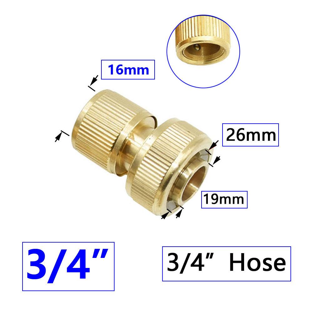 1/2'' 3/4'' 1'' Brass Hose Quick Connecter 16mm 20mm Copper Tap Coupling Adapter Garden Tubing Repair Watering Gun Fittings