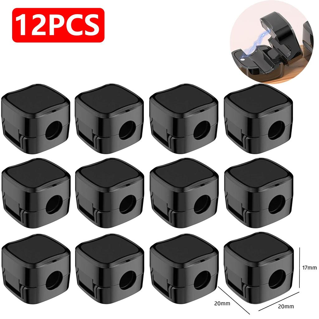 24/12/6PCS Magnetic Cable Organiser Clips Cable Management Wire Manager Cord Holder Charging Cable Winder Wall Mounted Hook