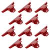 10pcs Metal Binder Clips Multipurpose Electroplating Rustproof Large Paper Clamps for Office School Red