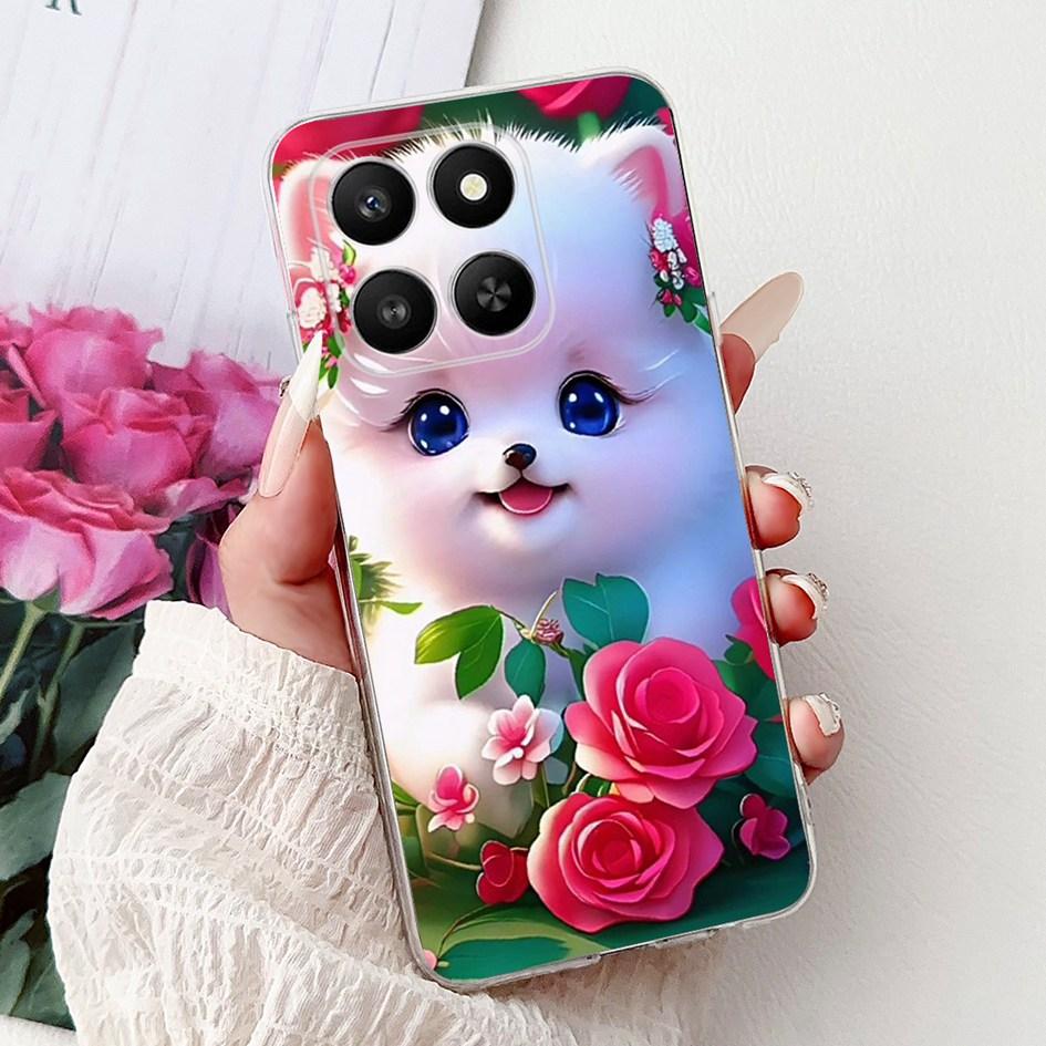 For Honor 400 Smart 2025 Case Fashion Bamboo Flower Soft Silicone Clear Bumper Protective Cover For Honor 400 Lite ABR-NX1 Funda