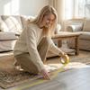 Yellow Cloth Double Sided Tape 1CM×5M Strong Adhesive for Carpet Floor