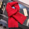 100% Wool Knitted Scarf Women Winter Warm Lightweight Wrap Accessory In Burgundy
