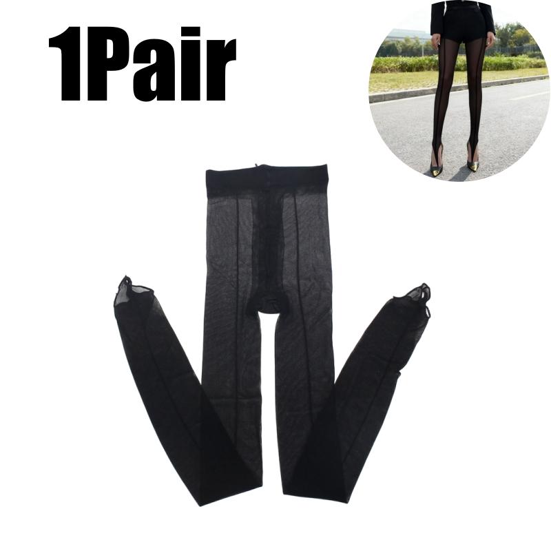 

Vertical Line Black Fishnet Stockings Sheer Pantyhose Sexy Ins Style Pure Desire Super Thin Long Legs Mature Women One Size