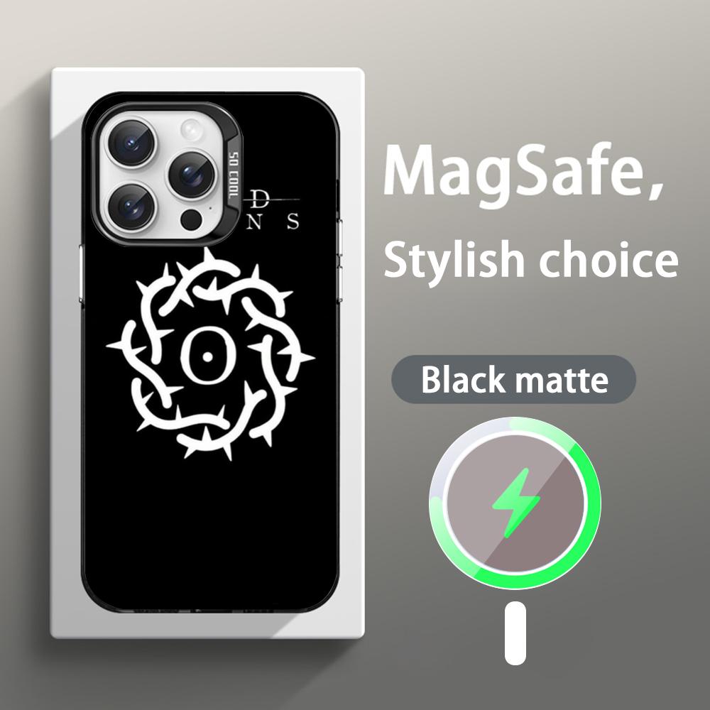 

Cool fashion Badd Omens band poster Phone Case Magnetic IMD Colorful Silver case for iPhone 17 16 15 14 13 12 Pro Max iPhone Air