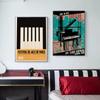 Modernes Jazz-Festival-Musikfestival-Poster, schlichter Stil, bunte Klavierbilder, Leinwanddruck, Poster, Wandkunst, Dekor für Bar