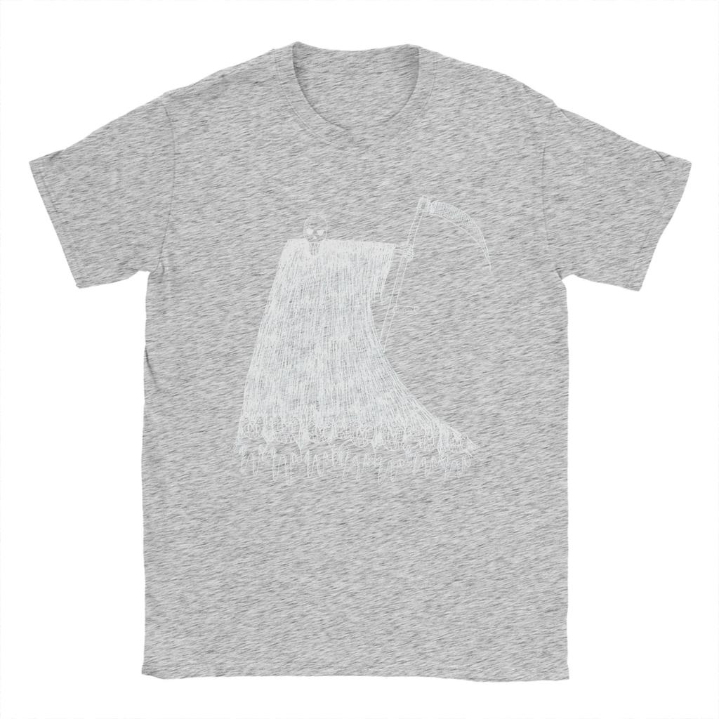 Creative GRIM REAPER Radioheads T-Shirts Men Crew Neck 100% Cotton T Shirt  Short Sleeve Tee Shirt Plus Size Clothes