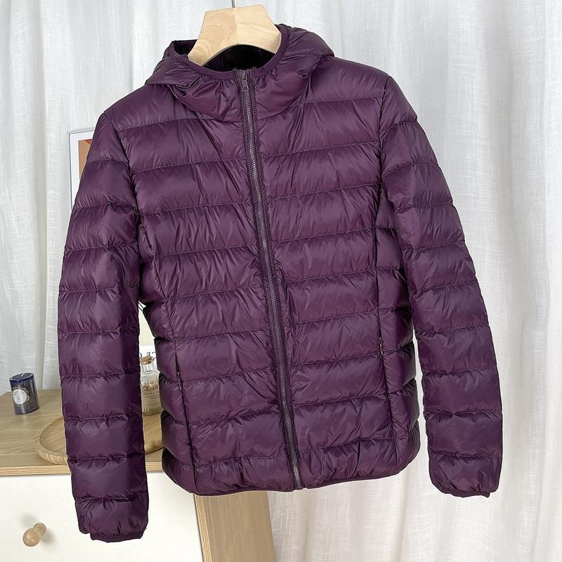 FASHION 2025 Light Down Jacket Women's Hooded Short Portable High Quality 90 White Duck Down Versatile Down Jacket Trendy Clothes