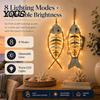Anti Deformation Window Decoration Wooden Fish Wall Hanging Pendant With/Without LED Light, Nautical Decor, Coastal Theme Fishbone Wear Resistant