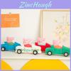 Peppa Pig Wooden Handcrafted Diy Car Toy For Kids And Home Decor With Modern Art Style