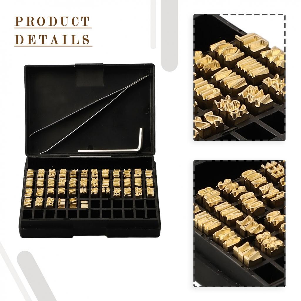 120 Stück Druckschrift Kupferzeichen Prägemaschine