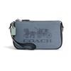 Nolita 19 Color Block Carriage Pattern Fabric And Leather Mahjong Bag Women Handbags Blue C8327-SVTUZ