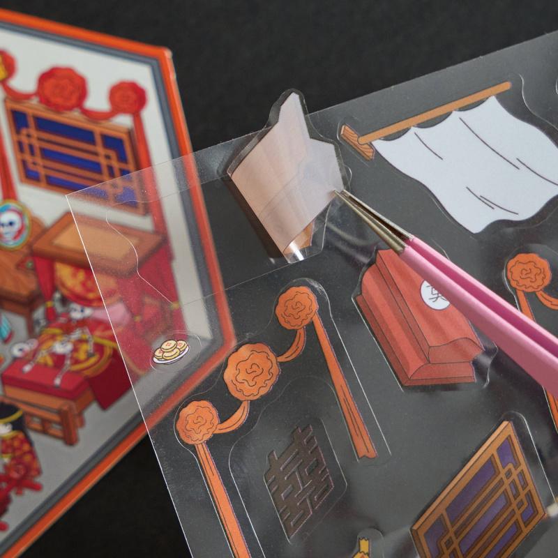 Mini Spooky 3D Miniature Cottage - DIY Stress-Relief Scene Stickers for Scrapbooks