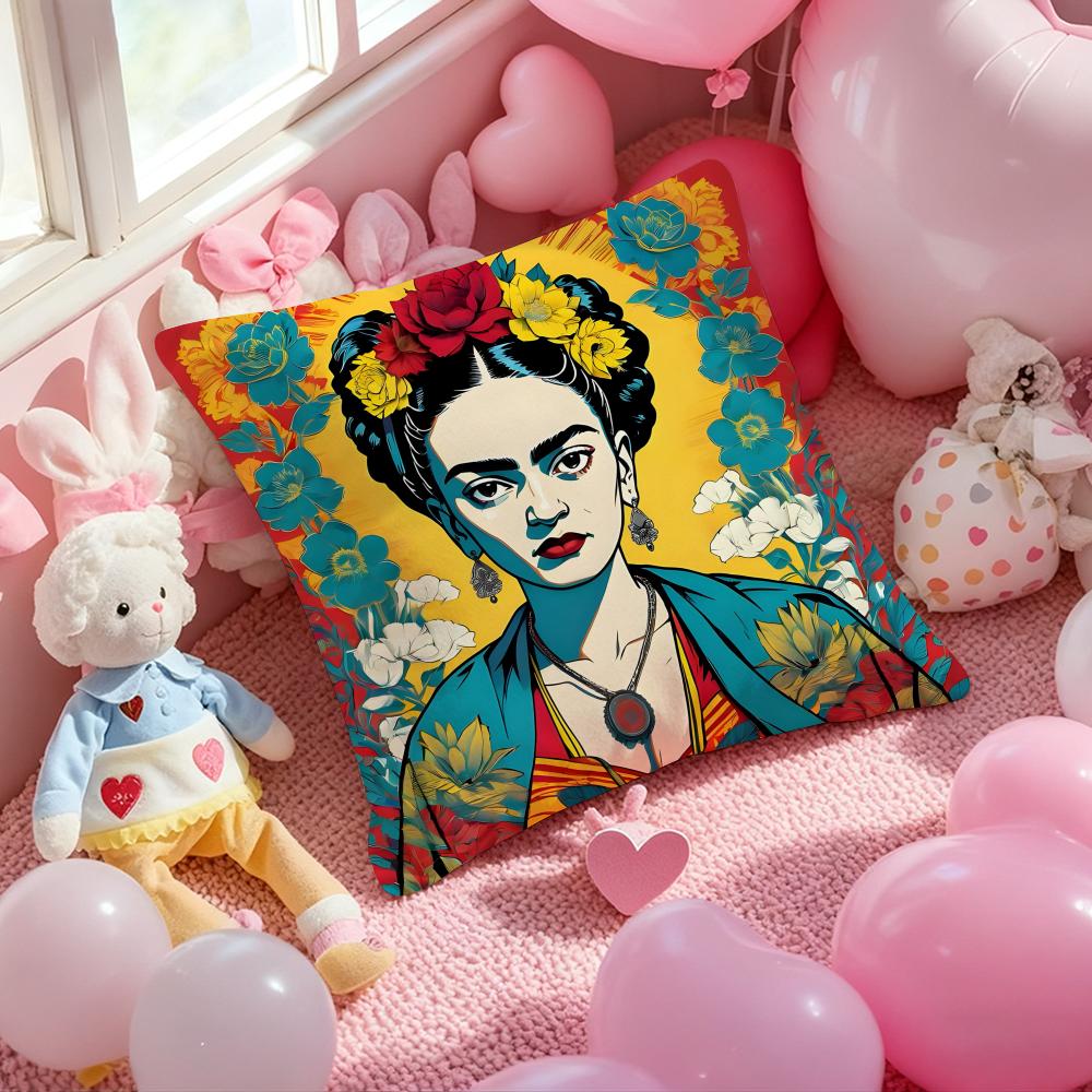 ART Frida KahloS Cushion Cover Pattern Printed Pillowcase for Living Room Sofa Cushion Cover & Bedroom Decor
