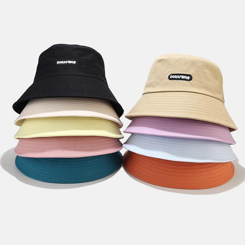 Ins Student Basin Hat Female Spring and Summer Internet Celebrity Versatile Couple Showing Face Small Shade Sub-letter Bucket Hat Trendy Brand