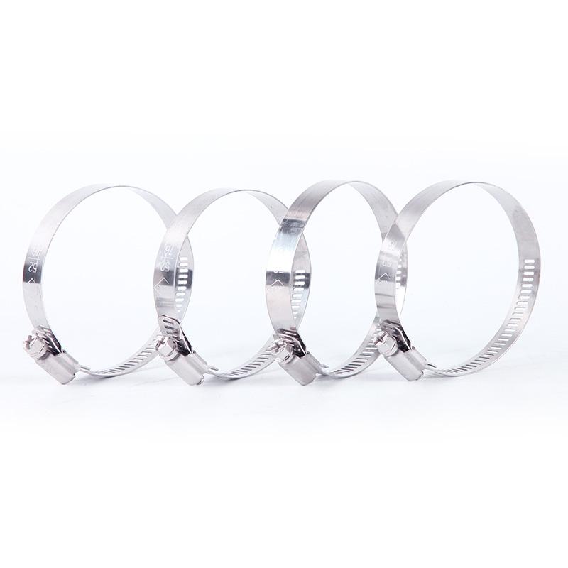 Adjustable Pipe Clamps 201 Stainless Steel Hose Clips Fuel Hose Clamps for Pipe Worm Drive Durable Anti-oxidation 8-300mm