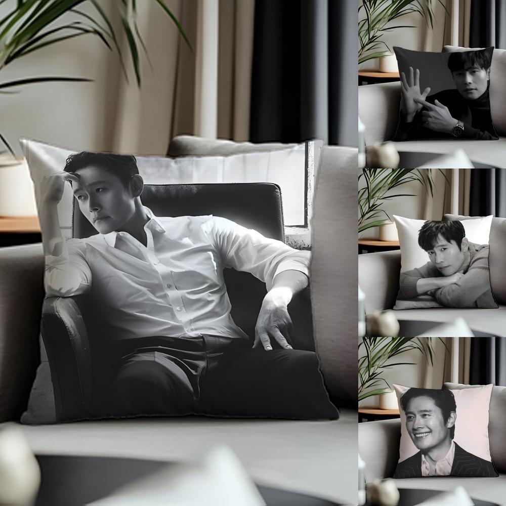 Viral Llee Byung Hunful Cushion Cover Antidustmite Pillowcase Invisible Zipper Silky Short Plush Sofa Cushion Cover