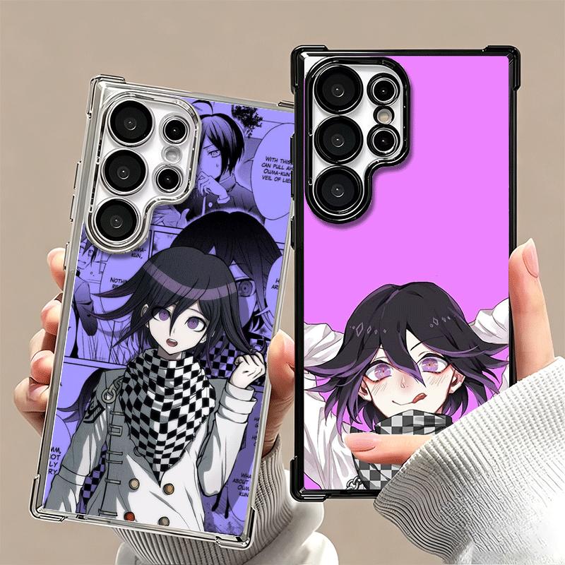 Anime D-Danganronpa Plating Phone Case For Samsung Galaxy S24 S25 FE S26 Edge S23 Ultra S22 S21 Plus S20 Anti-Fall Airabag Cover