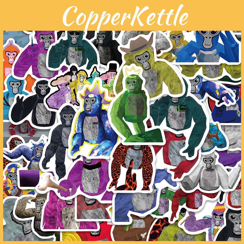 Waterproof Monkey Game Stickers 50 Decals For Guitar Notebook And Luggage Adorable Design