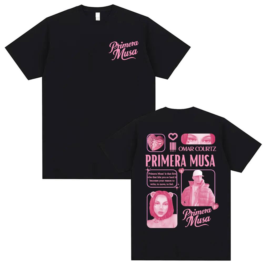 Omar Courtz Primera Musa Album Tour T Shirts Men Women Casual Cotton Short Sleeve Tshirt Fashion Y2k Hip Hop T Shirt Streetwear